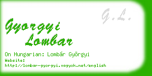 gyorgyi lombar business card