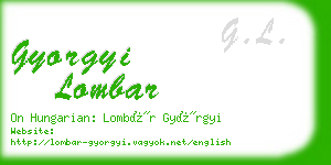 gyorgyi lombar business card